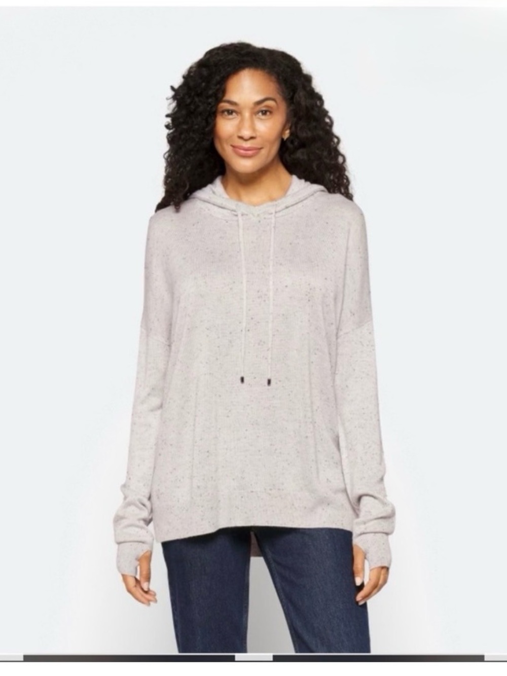 Stitches & Stripes Gray Hooded Sweater. Sz S